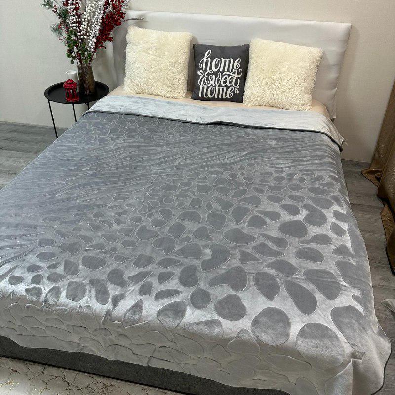 Покрывало на кровать акриловое 200x230 см Серый (28857543) - фото 9