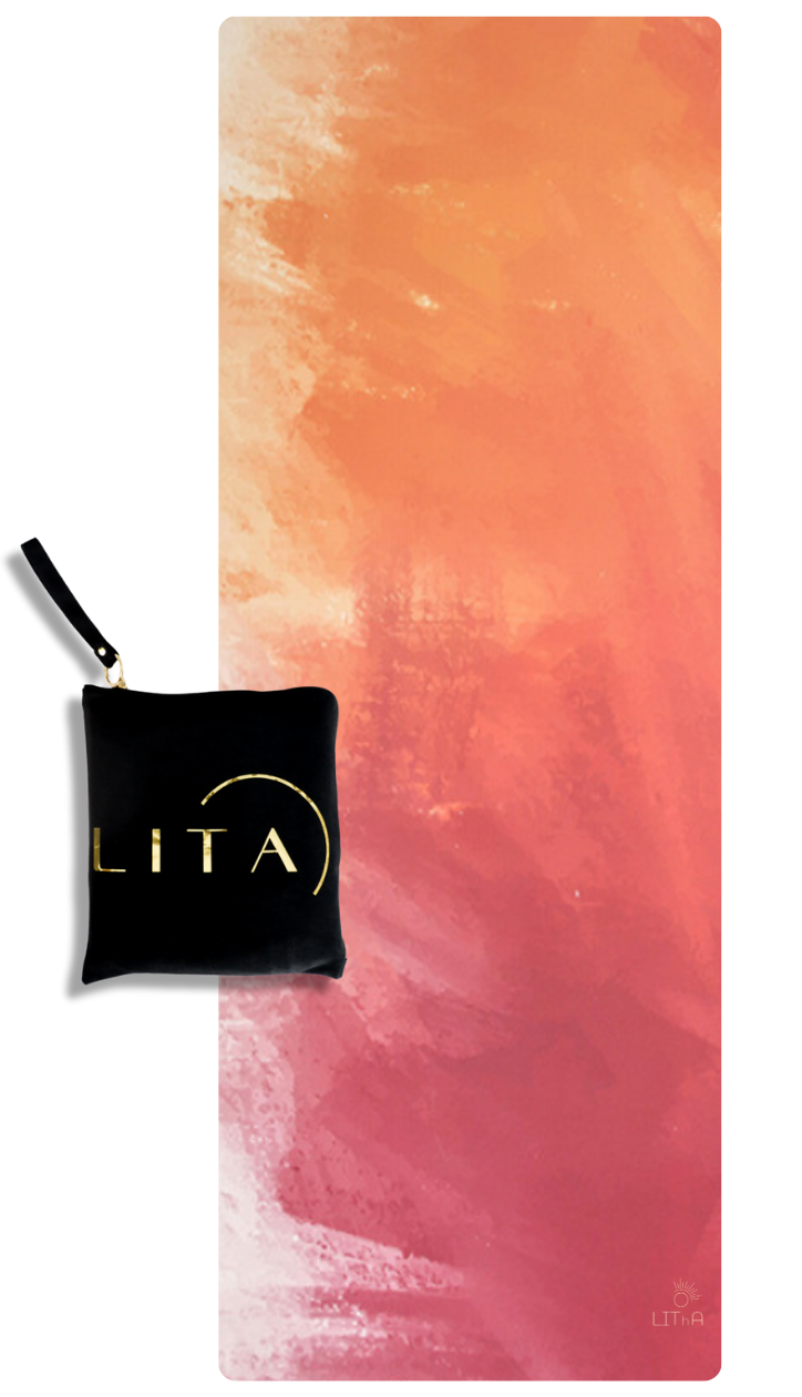 Килимок для йоги та фітнесу Lita Travel Dawn каучуковий замшевий 183х61х0,15 см (10-20-1) - фото 1