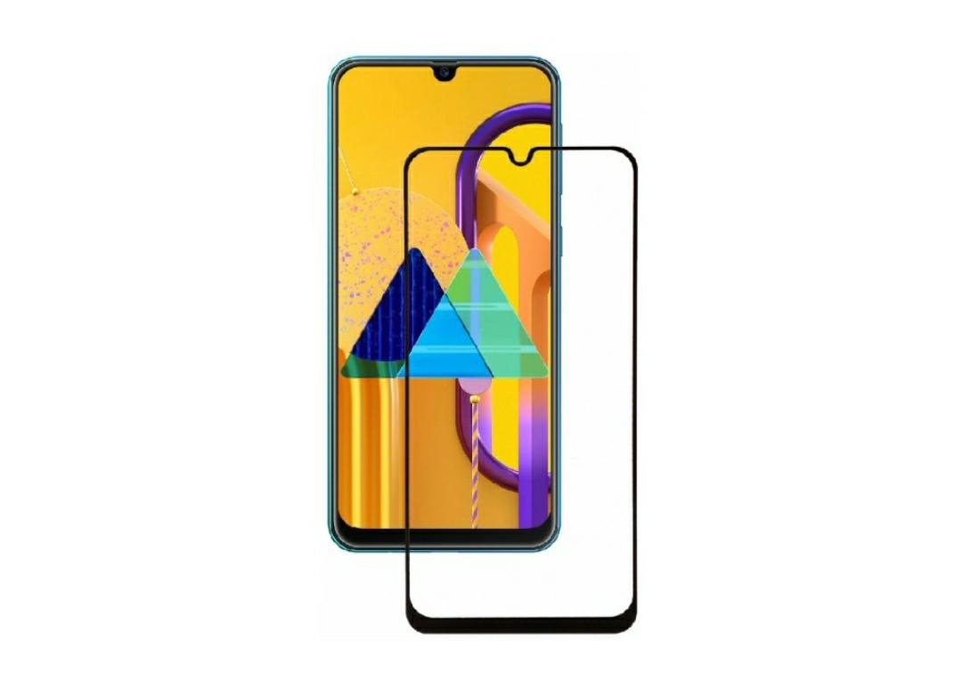 Загартоване захисне скло на Samsung Galaxy M30 / M30s / M305 з чорною рамкою