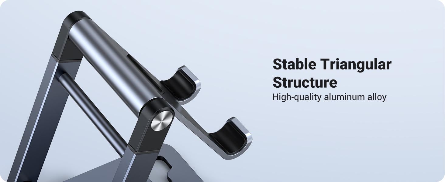 Подставка для телефона UGREEN настольная металлическая складная Серый (50324) - фото 10