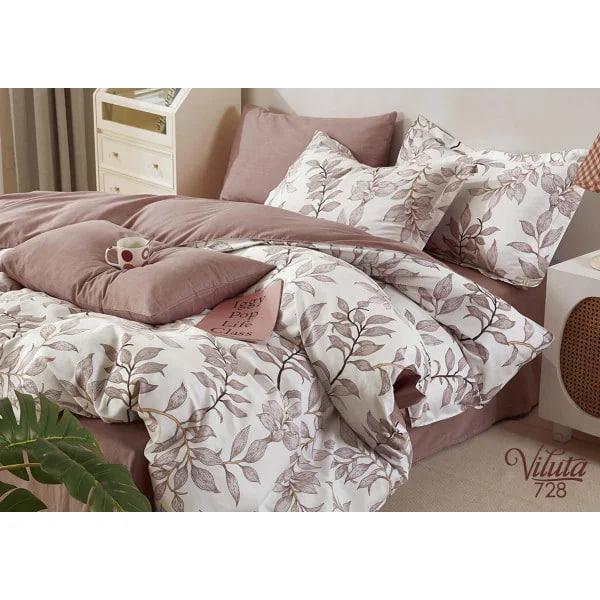 Комплект постельного белья Viluta Twill 728 полуторный сатин 143х210/70х70 см (1422) Комплект постельного белья Viluta Twill 728 полуторный сатин 143х210/70х70 см (1422)