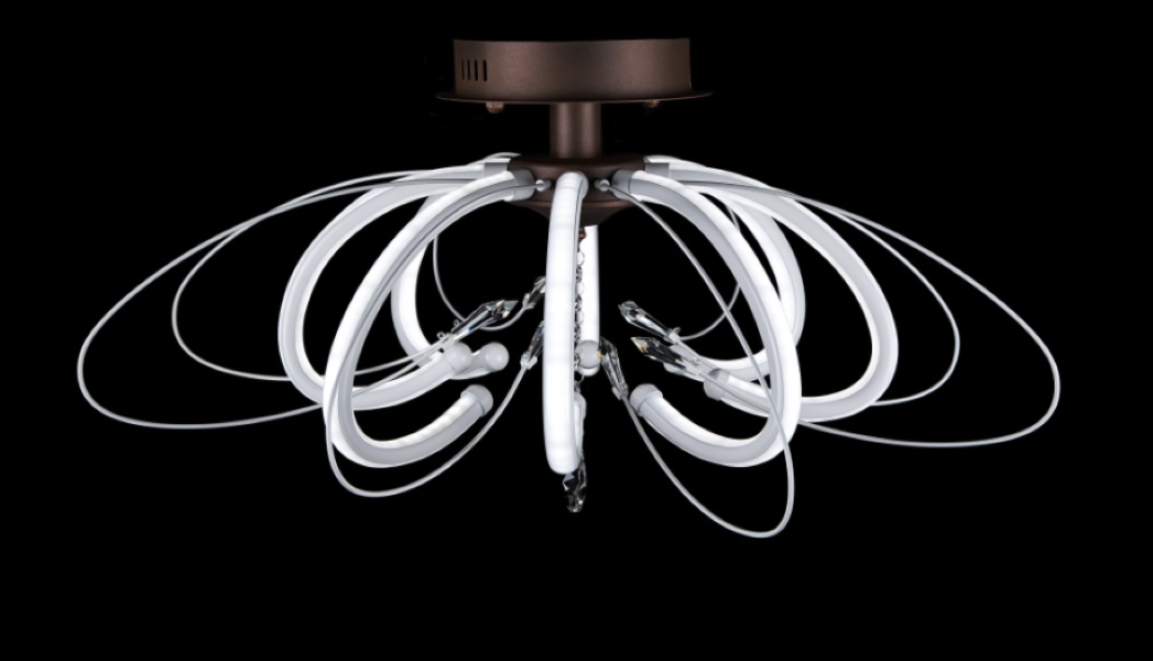 Світлодіодна люстра LG1819/8 LED CF Білий/Коричневий (AN000135)