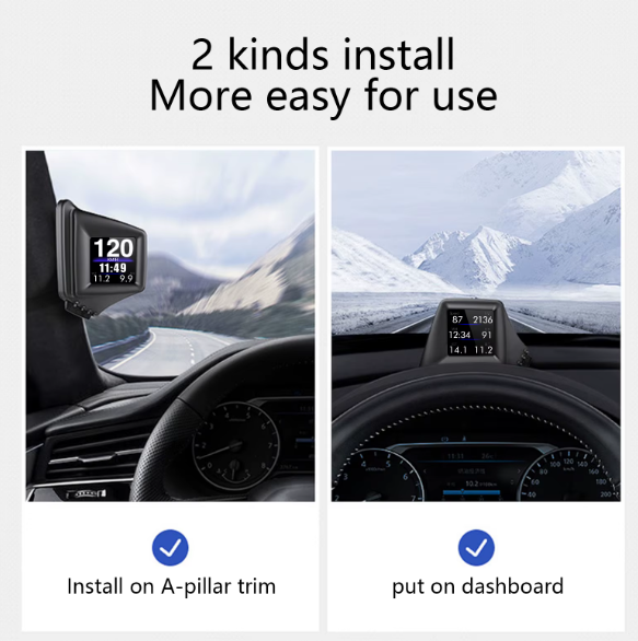 Бортовой компьютер HUD P8 GPS-спидометр OBD2 - фото 4 Бортовой компьютер HUD P8 GPS-спидометр OBD2 - фото 4