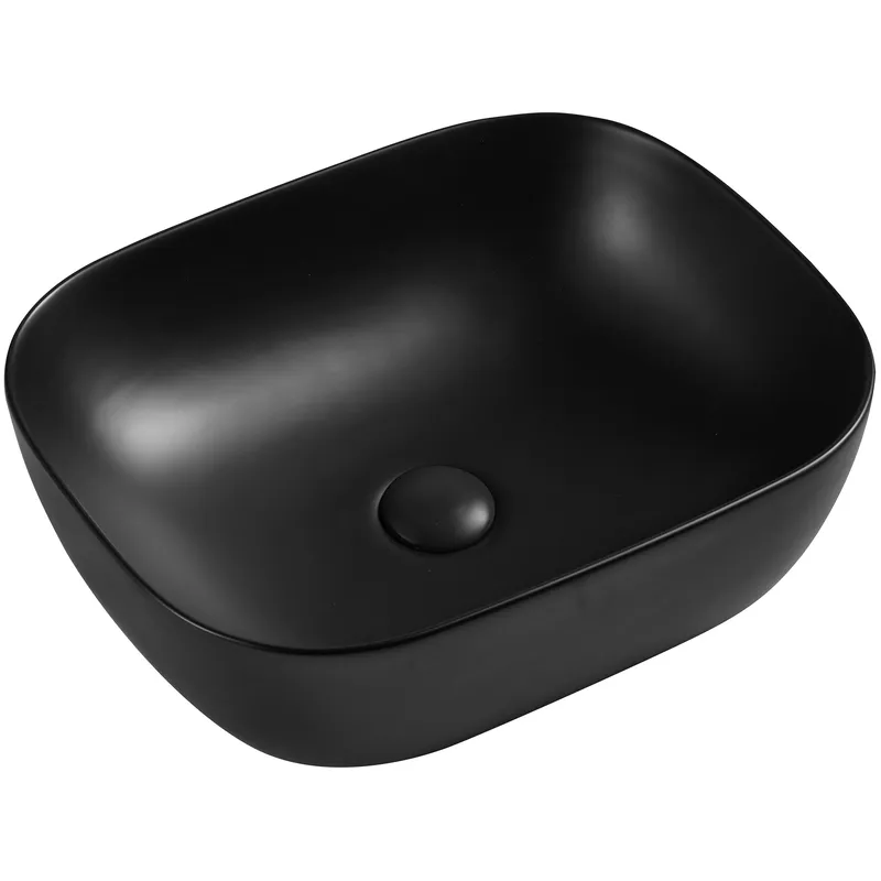 Умивальник накладний MIXXUS Premium Diverse-0101 керамічний 490x395x150 мм Black (MP6485)