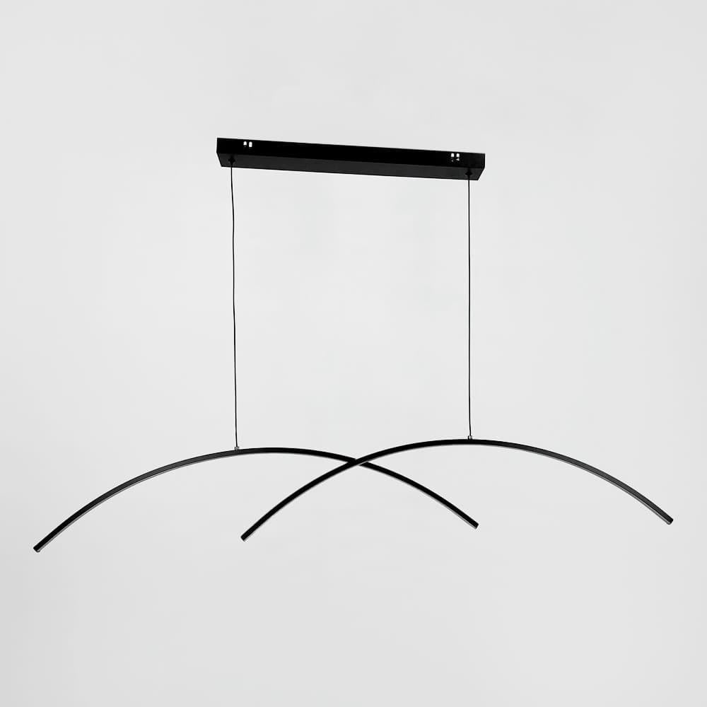 Люстра видовжена із двома дугами у корпусі 120 см Чорний (MJ155 1200L BK)