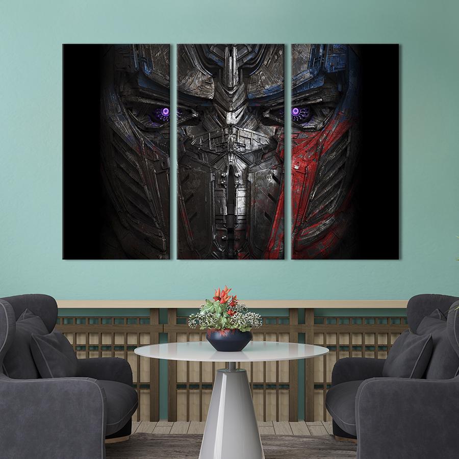 Картина на холсте триптих Трансформер Оптимус Прайм 156x100 см (1417-31)