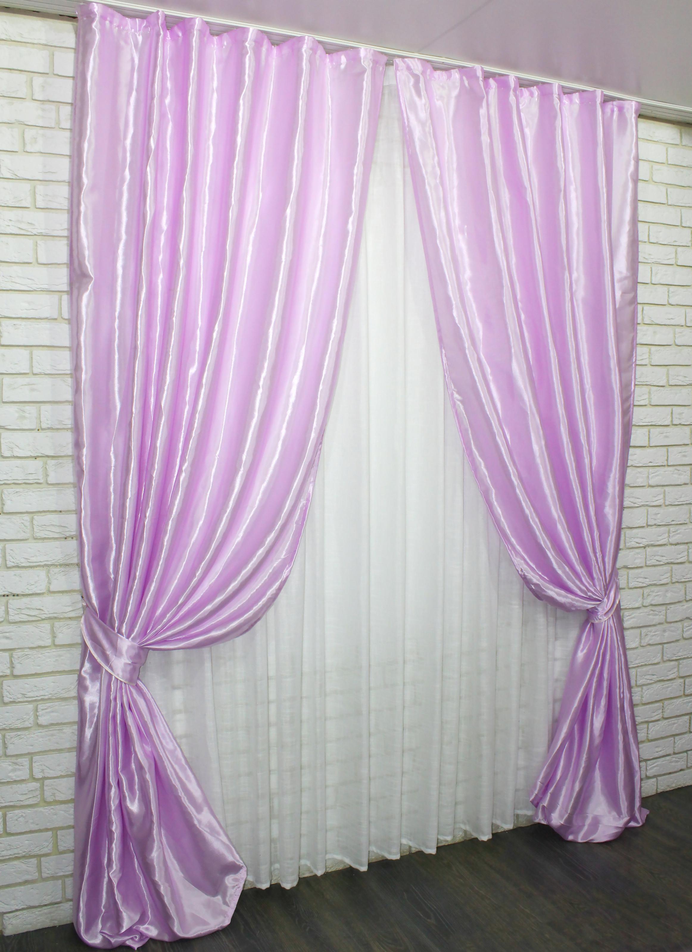 Комплект штор VR-Textil Атлас № 899ш 150х270 см 2 шт. Сиреневый (30-699) Комплект штор VR-Textil Атлас № 899ш 150х270 см 2 шт. Сиреневый (30-699)