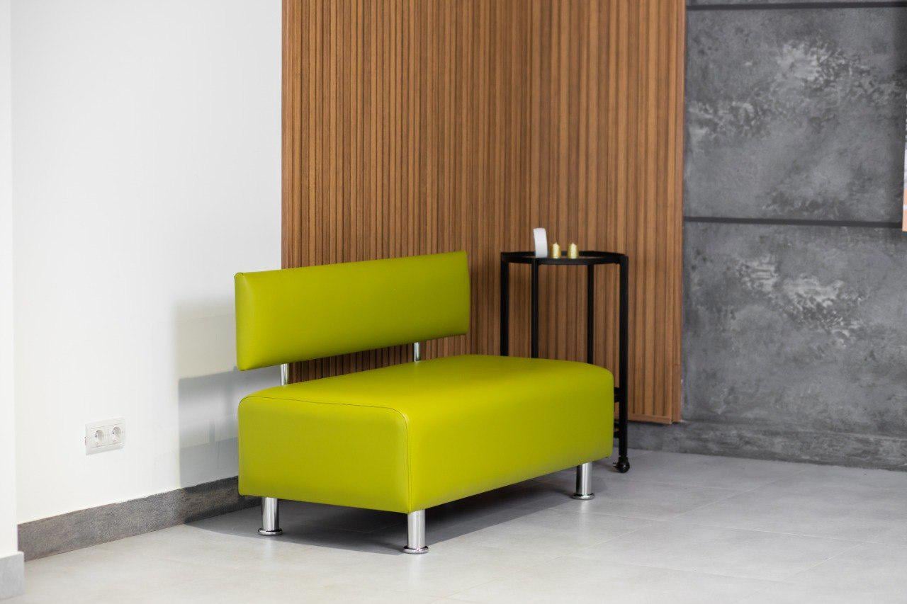 Диван офісний Стандарт екошкіра К10 для зони очікування/кухні/вітальні Світло-зелений