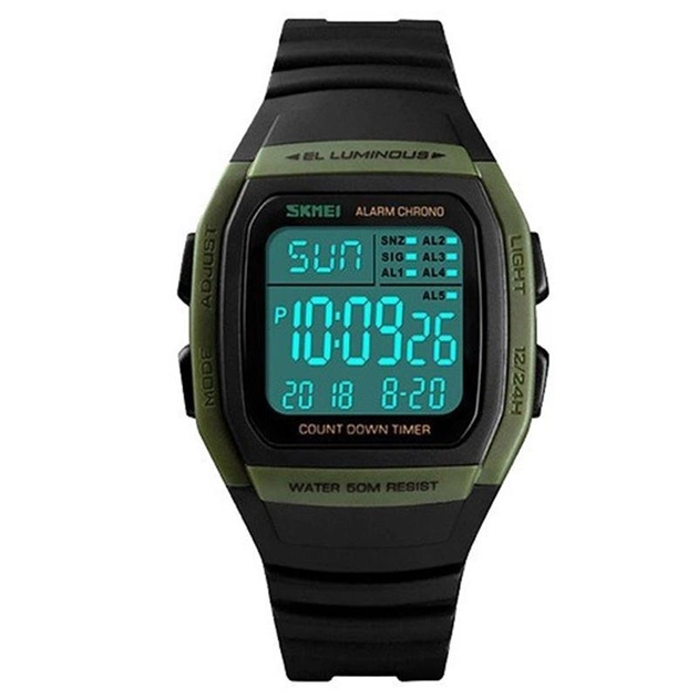 Наручний годинник чоловічий Skmei 1278 Army Green (12354) - фото 2 Наручний годинник чоловічий Skmei 1278 Army Green (12354) - фото 2