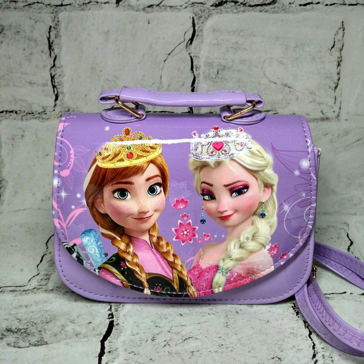 Сумочка дитяча для дівчинки лакова з ремінцем Ельза 17х13х6 см Бузковий (9004-6)