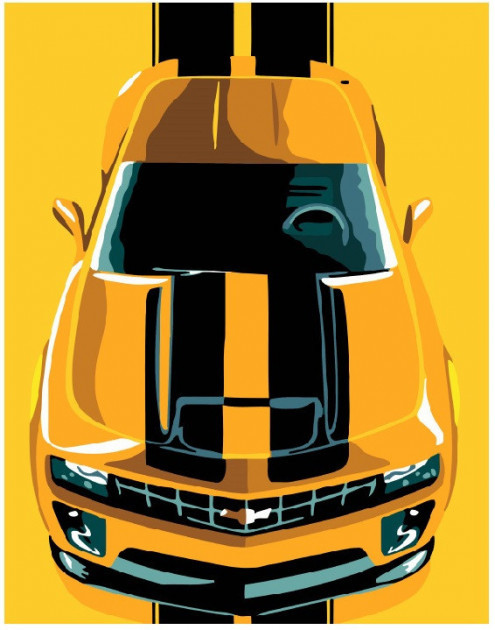 Картина по номерам Brushme Желтое авто (GX7638)