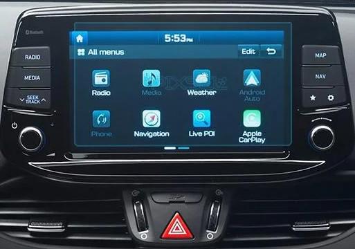 Защитное стекло Pixsel гибридное матовое на монитор Hyundai i30-7,9" 2017