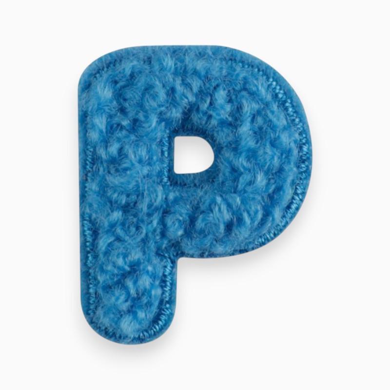 Термоаппликация буква "P" плюшевая 2,5х2 см 1 шт. Синий (АК2520б14)