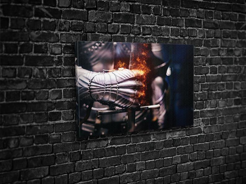 Картина для интерьера Огненный рыцарь 51x34 см (613)