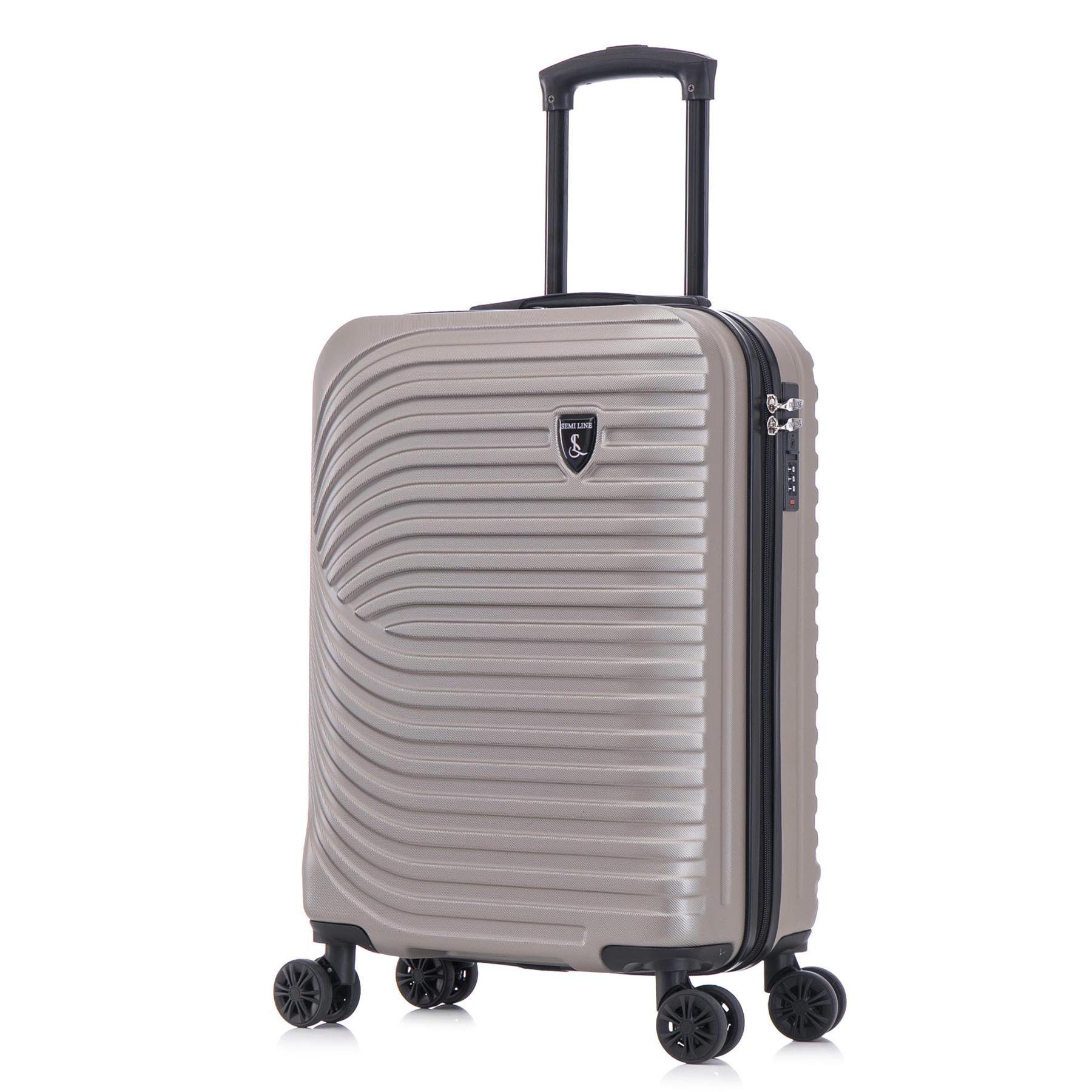 Чемодан малый ручная кладь SEMI LINE 20" ABS-пластик S Шампань (T5864-1)