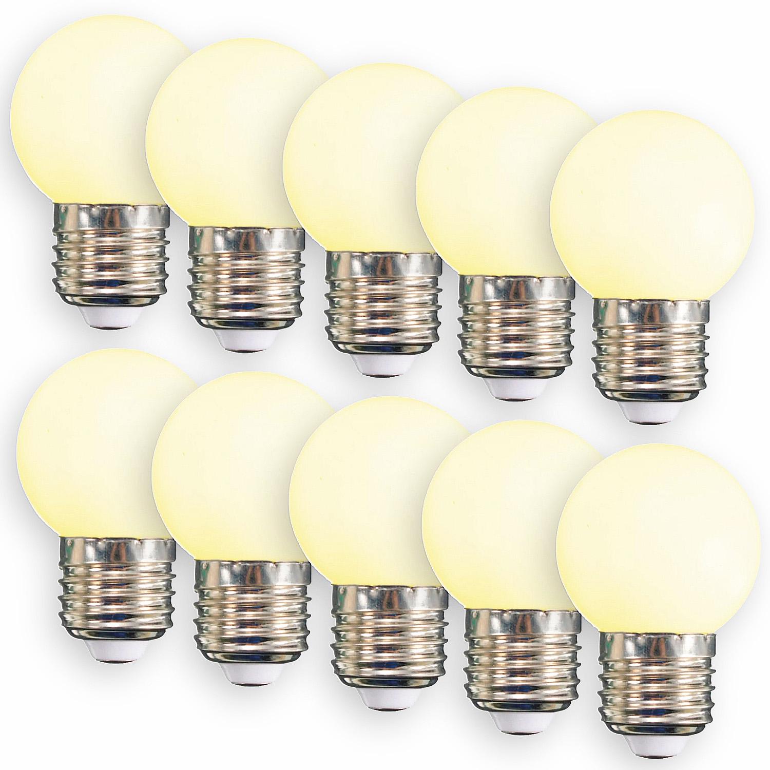 Лампа NEWLIGHT LED G45 E27 2W 2700K экстра теплый белый свет 10 шт. пластиковая колба
