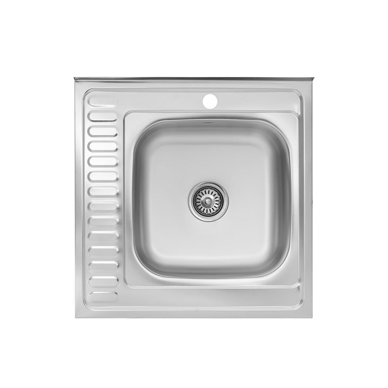 Мойка для кухни накладна Kroner KRP Satin 6060R 0,6 мм