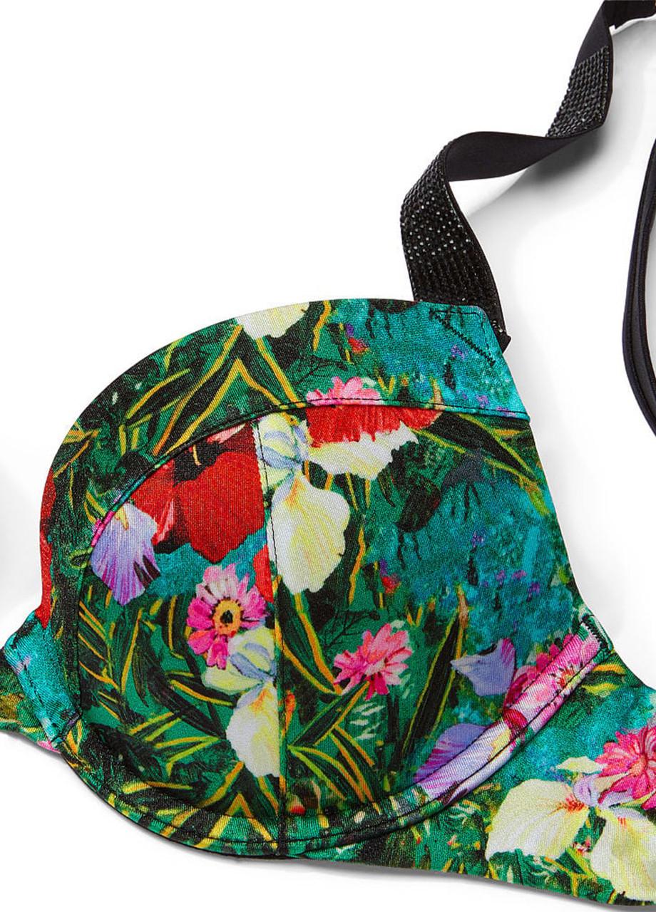 Купальник Victoria's Secret Shine Strap Sexy Tropical Floral Квітковий принт зі стразами 70B/S (1955407719) - фото 4