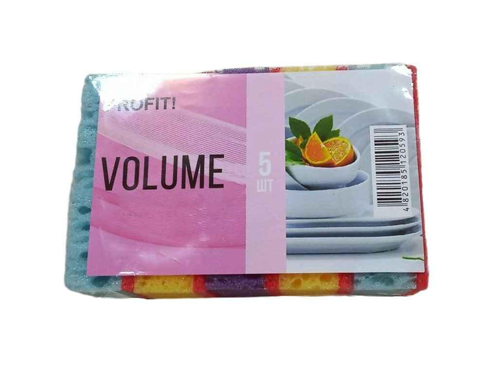 Губки кухонные Profit Volume пористые 5 шт. (989602)