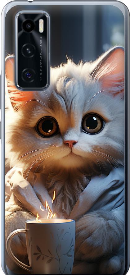 Чехол на Vivo V20 SE White cat (5646u-2128-42517) Чехол на Vivo V20 SE White cat (5646u-2128-42517)