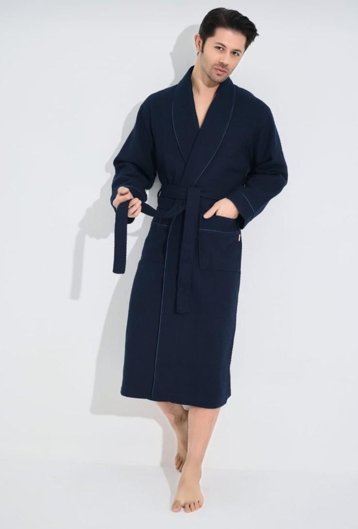 Халат мужской вафельный Nusa 22655 XXXXL Lacivert (36959025)