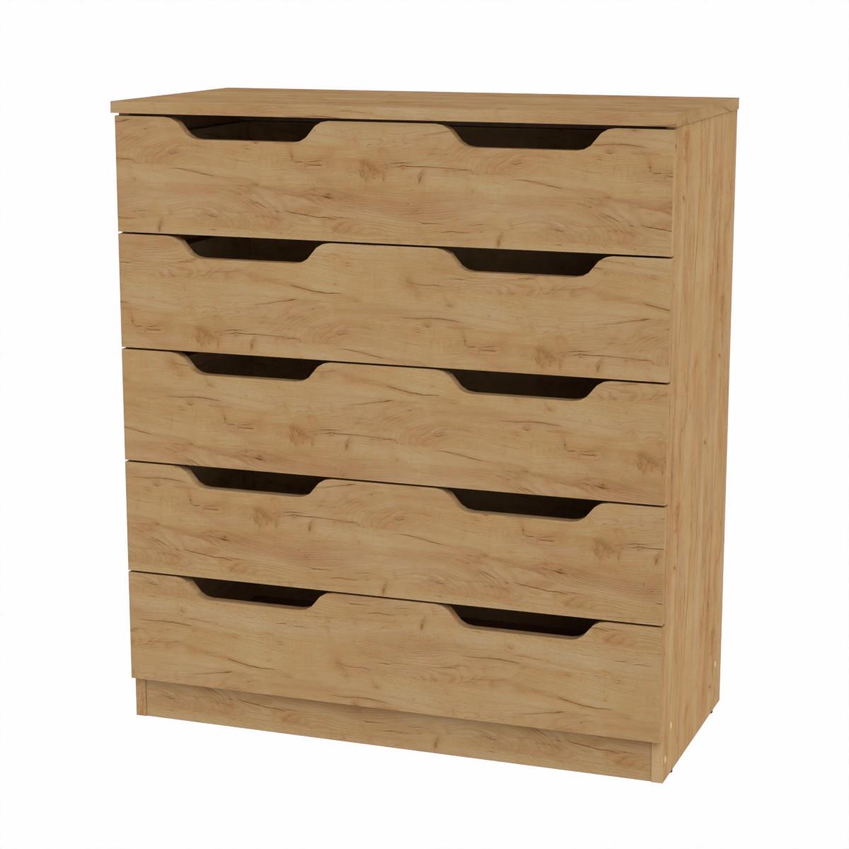 Комод Компаніт 5М 80х38х90 см Дуб крафт золотий (26789842)