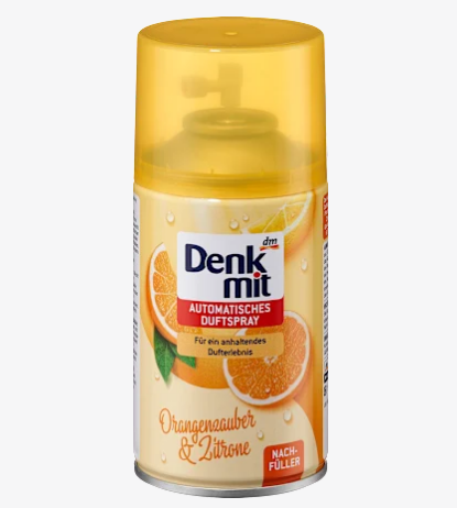 Змінний балон Denkmit до автоматичного аерозольного освіжувача повітря Апельсин&Лимон 250 мл (2782081417) Змінний балон Denkmit до автоматичного аерозольного освіжувача повітря Апельсин&Лимон 250 мл (2782081417)