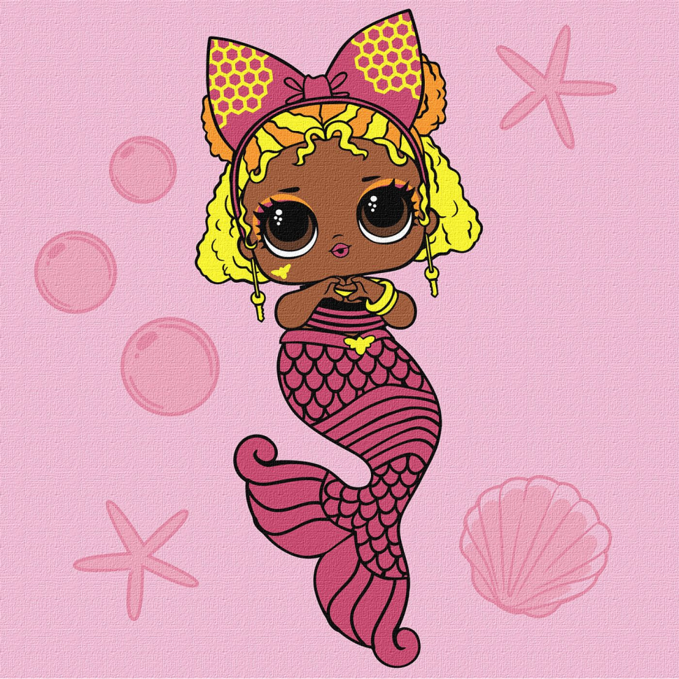 Картина по номерам KHO6265 LOL Surprise! Mermaids Queen Bee 40х40 см (2990409716)