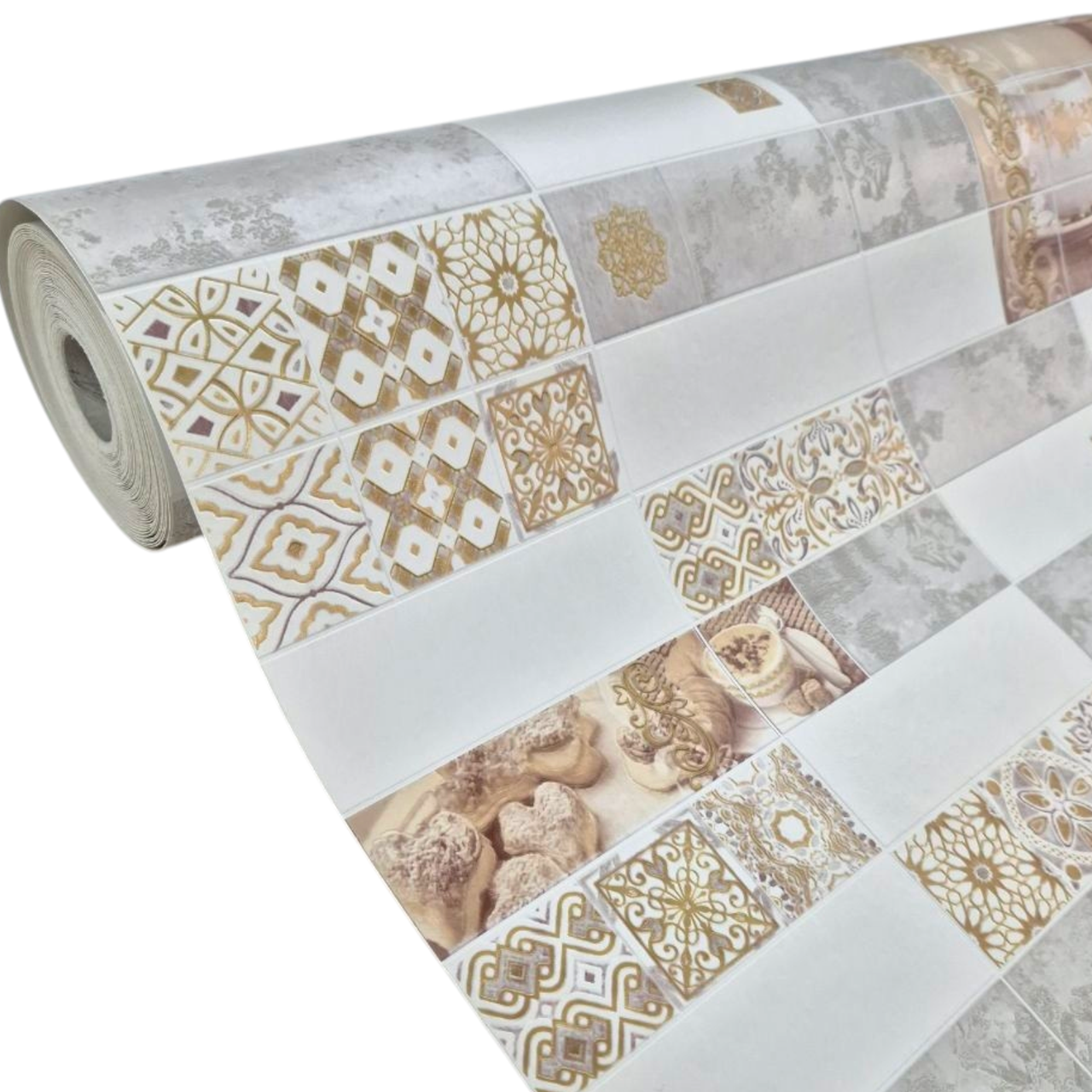 Обои виниловые Славянские обои 5609-01 для кухни 0,53x10,05 м Бежевый (2473578405)