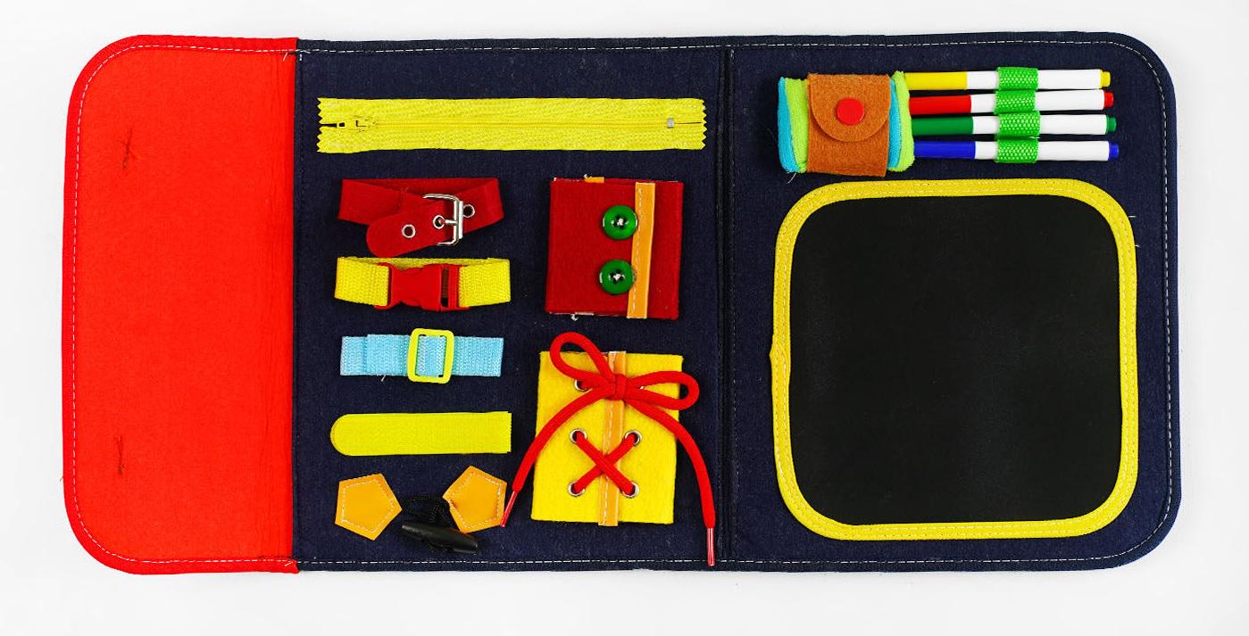 Папка логическая Jin Jia Tai 8 застежек/доска для рисования/4 маркера Multicolor (145429)