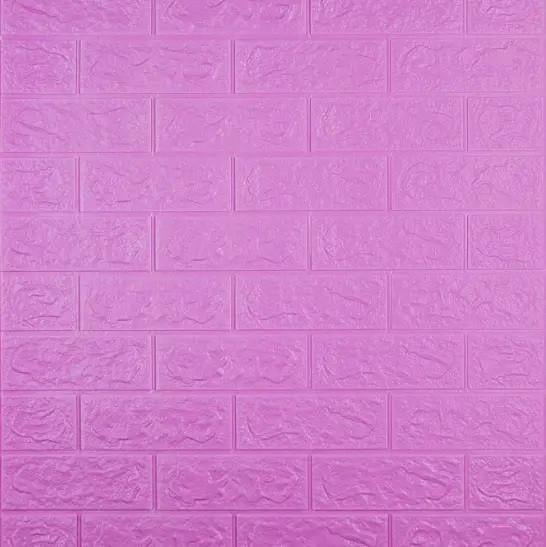 3D-панель самоклеюча декоративна під цеглу 700х770х3 мм Бузковий (BN3-023) - фото 1 3D-панель самоклеюча декоративна під цеглу 700х770х3 мм Бузковий (BN3-023) - фото 1