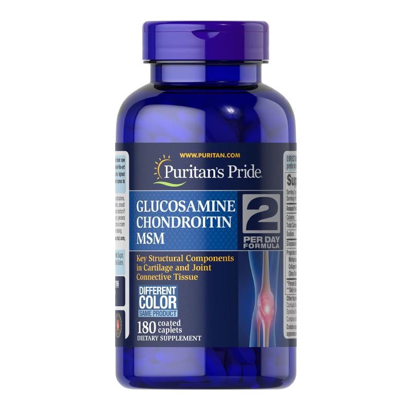 Глюкозамин хондроитин МСМ Puritan's Pride Glucosamine Chondroitin MSM 2 Per Day Formula 180 каплет (10035-01) Глюкозамин хондроитин МСМ Puritan's Pride Glucosamine Chondroitin MSM 2 Per Day Formula 180 каплет (10035-01)