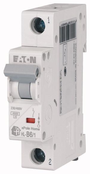 Автоматический выключатель Eaton HL-B6/1 характеристика-B 1P 6А (194718)