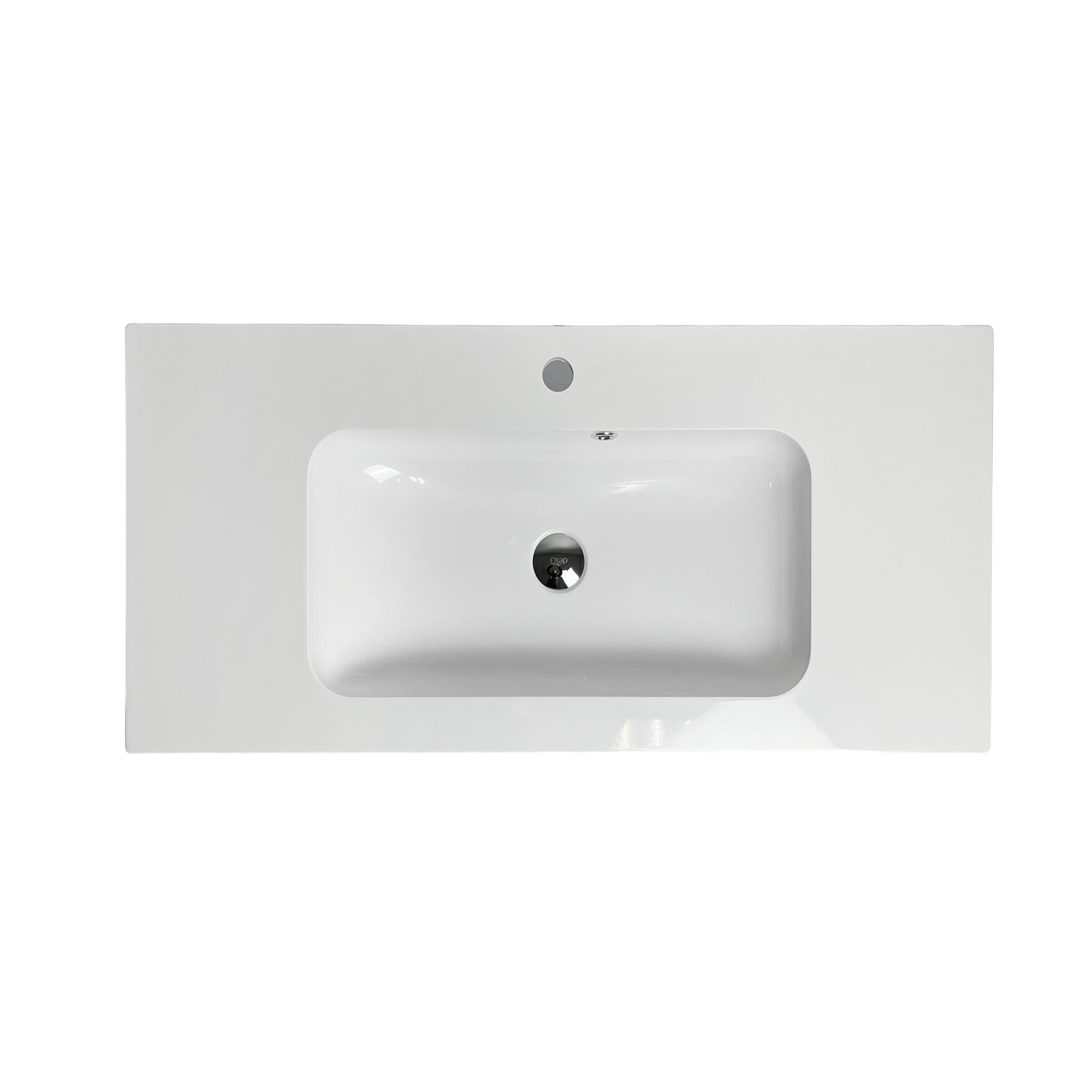 Умывальник Adamant Frate накладной из искусственного камня 795x450x125 мм Белый (100002888)