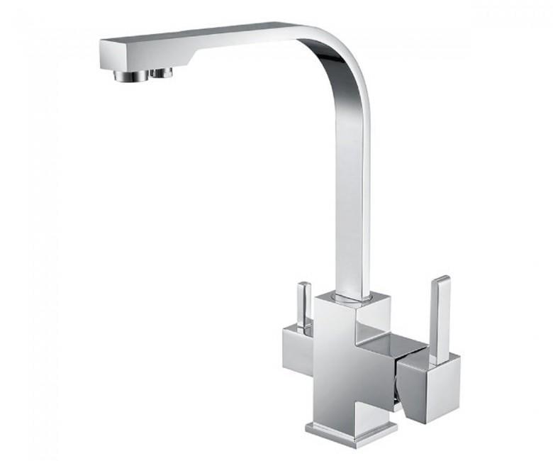 Смеситель кухонный на две воды ASIGNATURA Twin Standart 80544600 Хром (77598)