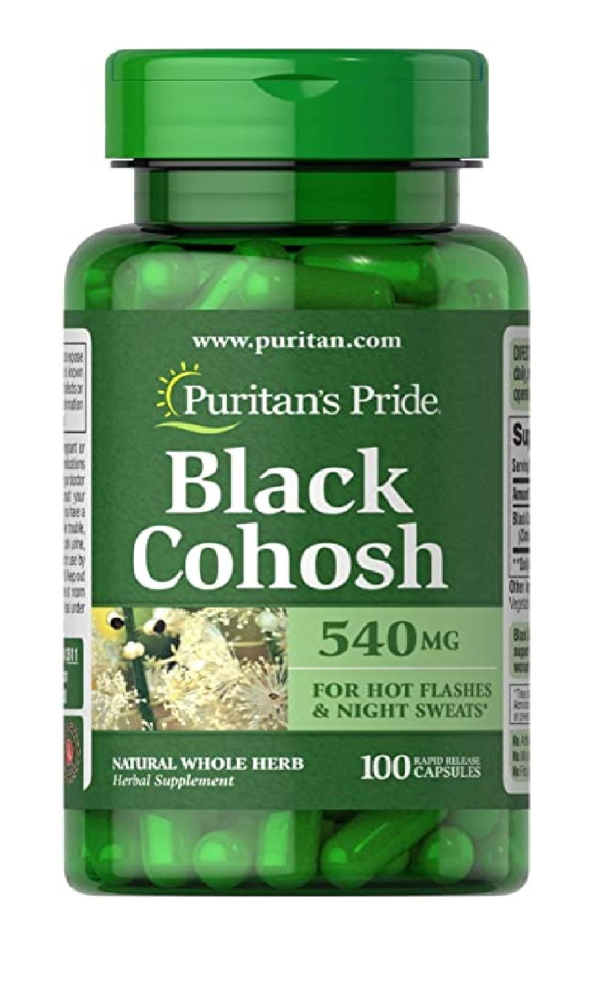 Черный корень Puritan's Pride Black Cohosh 540 мг 100 Caps
