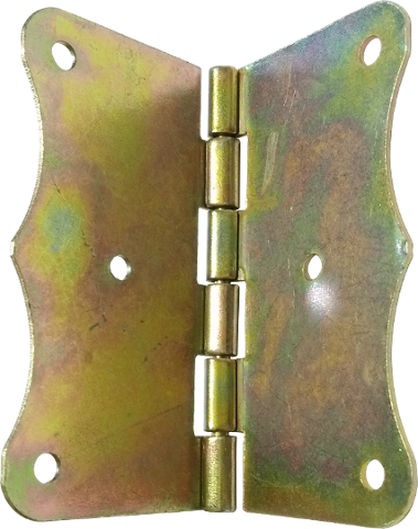 Петля декоративна Metalvis цинк 100х105 мм 5 шт. Жовтий (3M0003M13788612116)