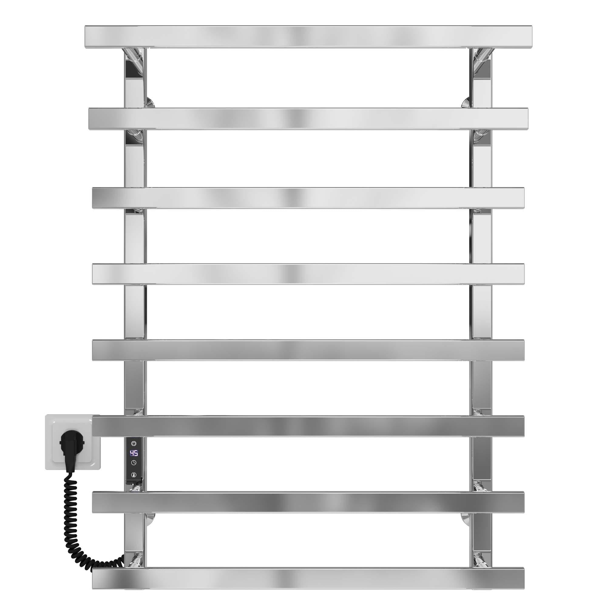 Полотенцесушитель электрический Deffi Breeze П8 JD04 левое подключение нержавеющая сталь 500x800 мм Хром (A.BZ.80.50.8.E.C.L.2)