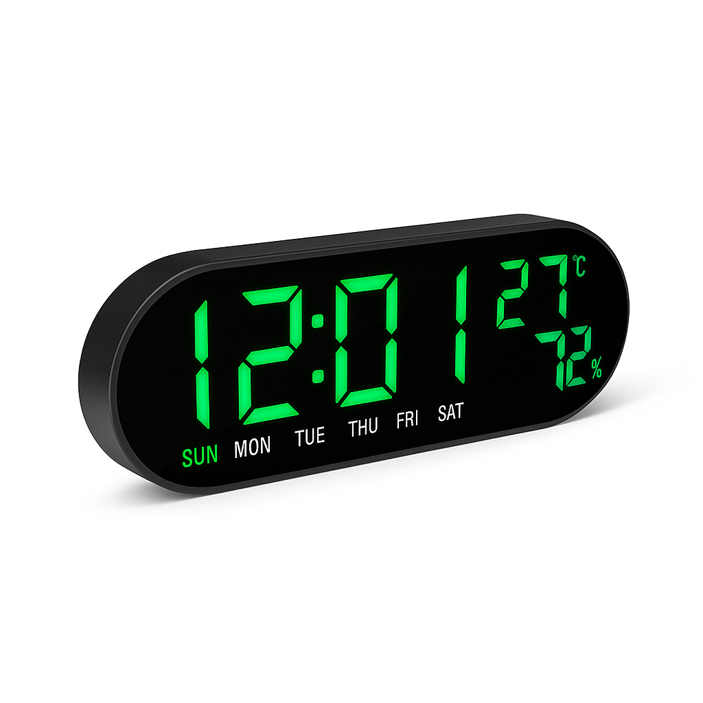 Часы настольные электронные VST 913Y-4 с зеленой индикацией USB Черный (31152931)