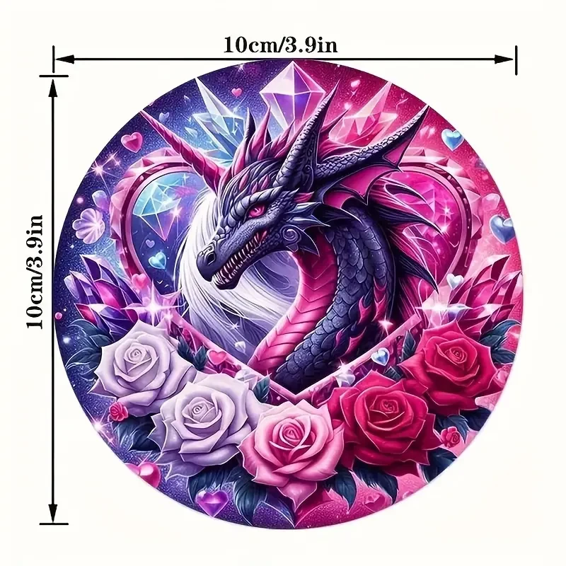 Набор из деревянных подставок под чашки Дракон и розы 6 шт. - фото 4 Набор из деревянных подставок под чашки Дракон и розы 6 шт. - фото 4