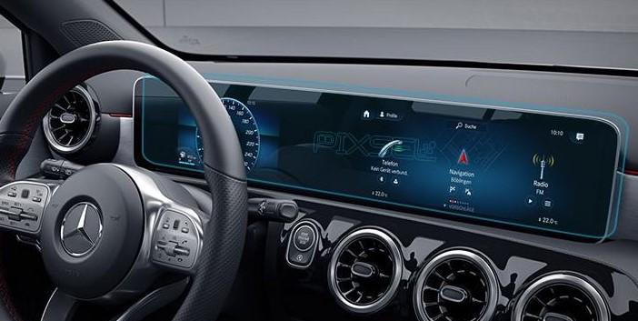 Скло захисне Pixsel гібридне глянець на приладову панель Mercedes Benz GLA CLASS 24,7“ 2019