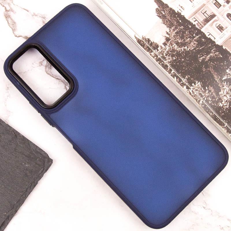 Противоударный чехол TPU+PC Lyon Frosted для Oppo A38 / A18 Navy Blue - фото 4