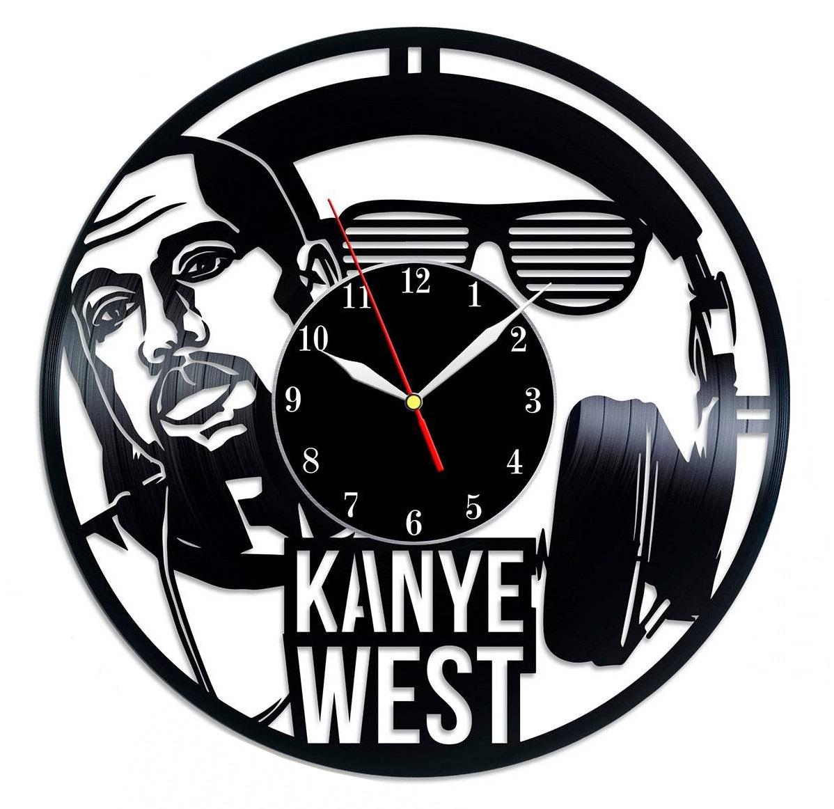 Часы настенные Kanye West 2099 из виниловой пластинки