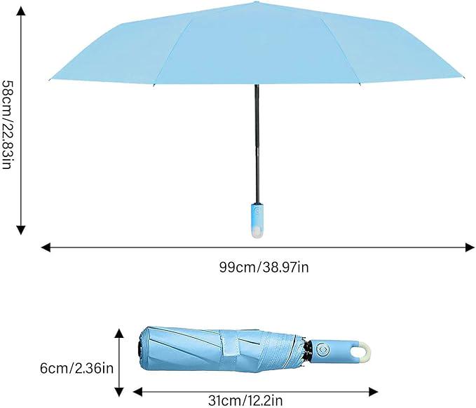 Зонтик складной автомат Pastel 8 спиц купол 100 см Blue - фото 4