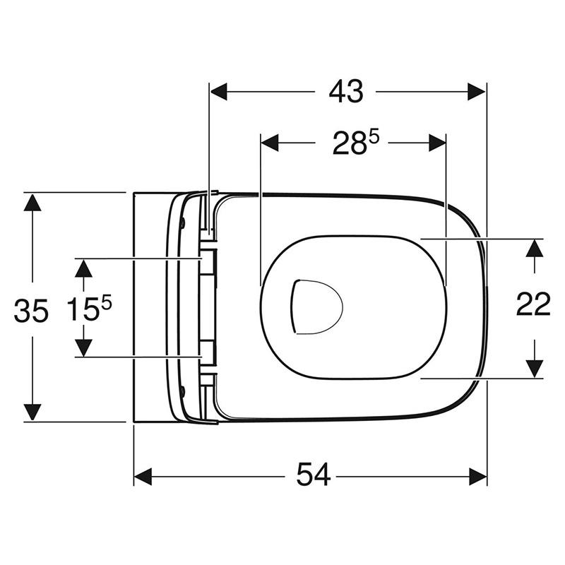 Инсталляция Geberit Duofix 3-in-1 458.126.00.1 с чашей унитаза Geberit Smyle Square Rimfree 500.683.00.2 - фото 2