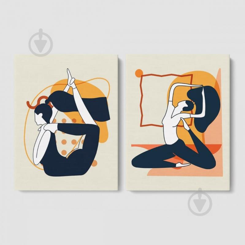 Модульная картина из двух частей Йога Malevich Store 93x60 см (MK21233)