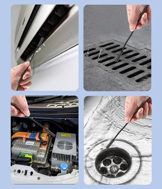 Эндоскоп автомобильный с монитором 4,3" 8 мм с жестким кабелем и насадками 2 м (25860130) - фото 5 Эндоскоп автомобильный с монитором 4,3" 8 мм с жестким кабелем и насадками 2 м (25860130) - фото 5