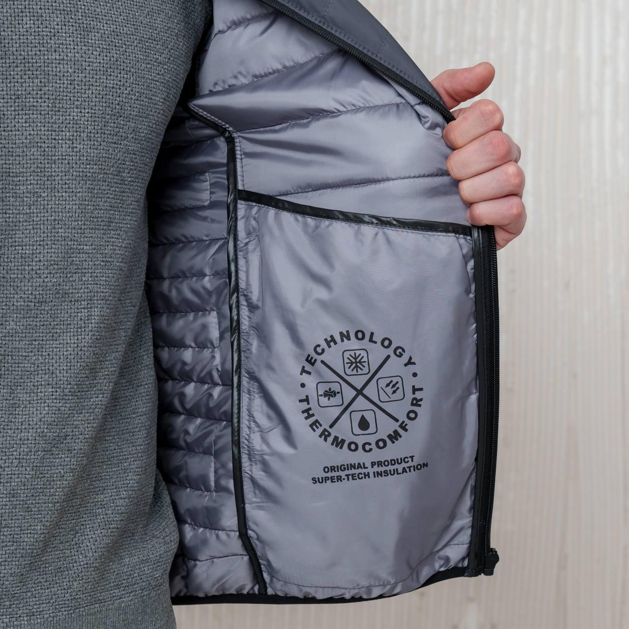 Куртка мужская демисезонная Vavalon 209-V р. 68 Серый (29108582) - фото 7