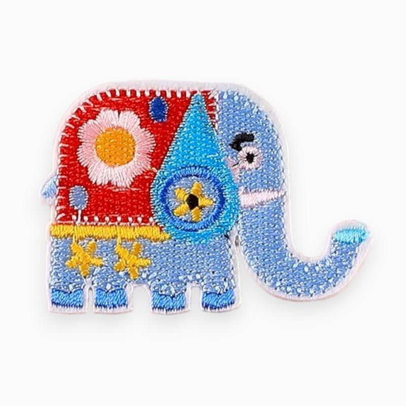 Термоаплікація Indian Elephant вишита 4,4х6 см 1 шт. Блакитний (АК4460ж21)