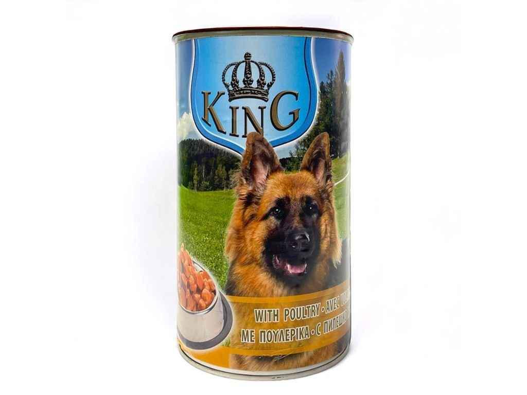 Корм для собак консервированный KING DOG курица 1,24 кг (1085408) Корм для собак консервированный KING DOG курица 1,24 кг (1085408)